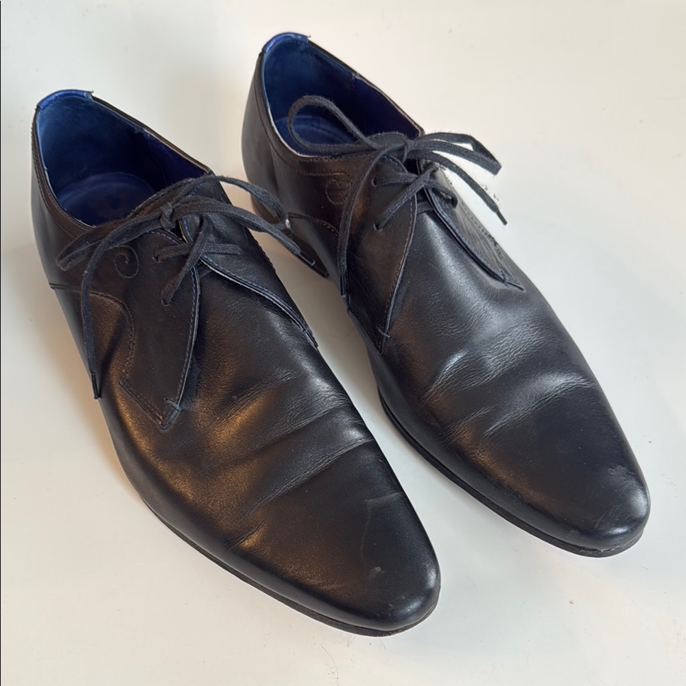Men's Black Leather Dress Shoes